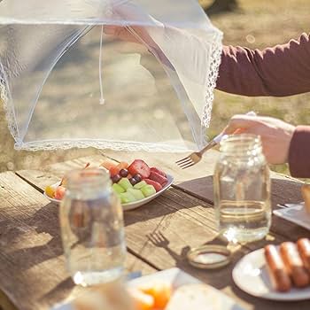Flexzion Food Cover Tent - Pop Up Mesh Screen Net Umbrella